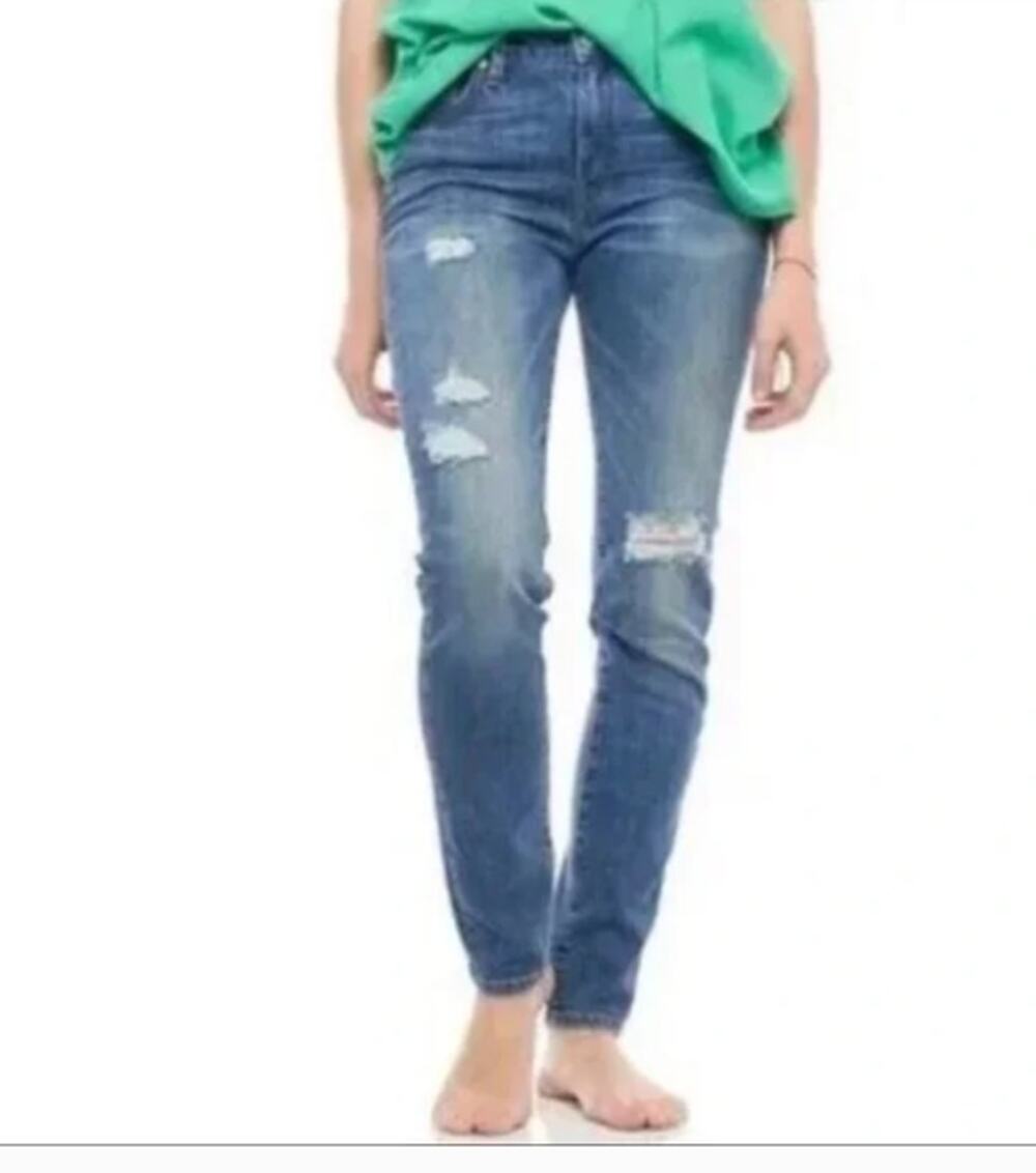 NWT Free People x Sandrine Rose High Rise Distressed Skinny Jeans Size 24